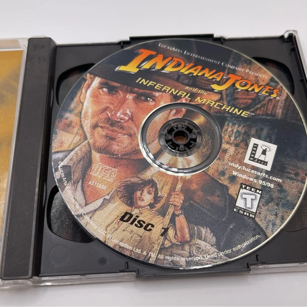 VTG Indiana Jones Infernal Machine PC Video Game 1999 Windows 95 Nostalgia Retro